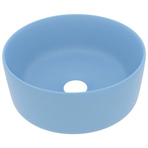 vidaXL luksuri&oslash;s h&aring;ndvask 40x15 cm rund keramik mat lysebl&aring;
