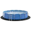 vidaXL Pool Bundark Sort Ø 550 cm Polyester geotekstil