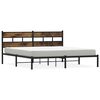 vidaXL sengeramme uden madras 193x203 cm metal r&oslash;get egetr&aelig;sfarve