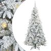 vidaXL Kunstigt Hinged Juletr&aelig; med 300 LED'er Hvid 210 cm PE og PVC