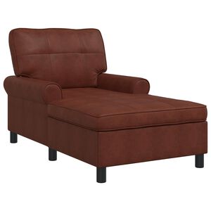 vidaXL Chaise Lounge Skinnende Brun 91 x 157 x 91 cm Faux l&aelig;der