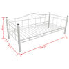 vidaXL sengestel 90x200 cm metal hvid