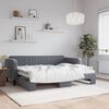vidaXL daybed med udtræk 80x200 cm velour mørkegrå