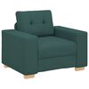 vidaXL Sofa 3 pcs Mørkegrøn Linned-blandet stof