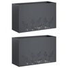vidaXL Have Blomsterkrukke 2 stk. Antracit 80 x 20 x 49 cm