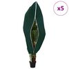 vidaXL Frostbeskyttelses Plantefleece D&aelig;kke 5 pcs Gr&oslash;n 1,55 x 1,55 m