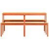 vidaXL picnicbord 160x134x75 cm massivt fyrretr&aelig; gyldenbrun