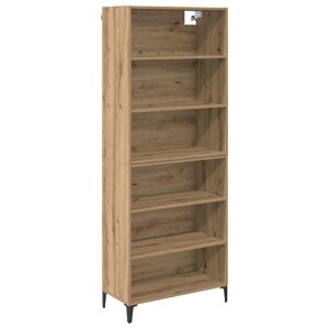 vidaXL Highboard Artisan Egetr&aelig; 69,5 x 34 x 180 cm Konstrueret tr&aelig;