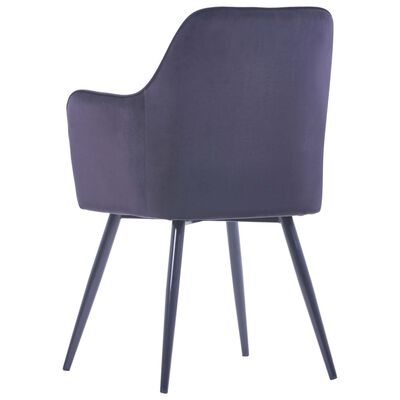 vidaXL spisebordsstole 6 stk. fløjl sort