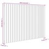 vidaXL sengegavl 159,5x3x110 cm massivt fyrretræ hvid