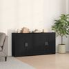 vidaXL Sideboards 2 pcs Sort eg 79 x 38 x 80 cm Konstrueret tr&aelig;