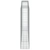 vidaXL buede gabionkurve 9 stk. 400x50x220/240 cm galvaniseret jern