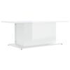 vidaXL sofabord 102x55,5x40 cm konstrueret tr&aelig; hvid h&oslash;jglans
