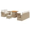 vidaXL Havesofa S&aelig;t 10 stk. Beige og creme polyrattan