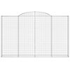 vidaXL buede gabionkurve 2 stk. 300x30x180/200 cm galvaniseret jern