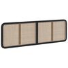 vidaXL Hovedg&aelig;rde med hovedg&aelig;rde Sort 180 x 55 x 3 cm Rattan