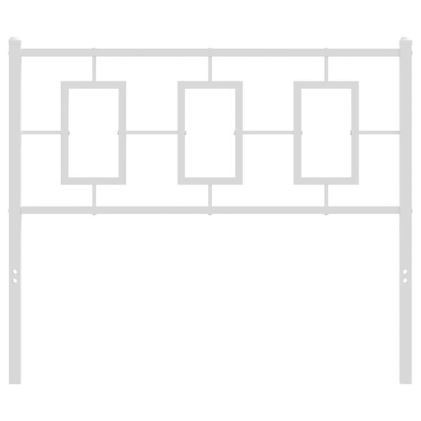 vidaXL sengegavl 100 cm metal hvid