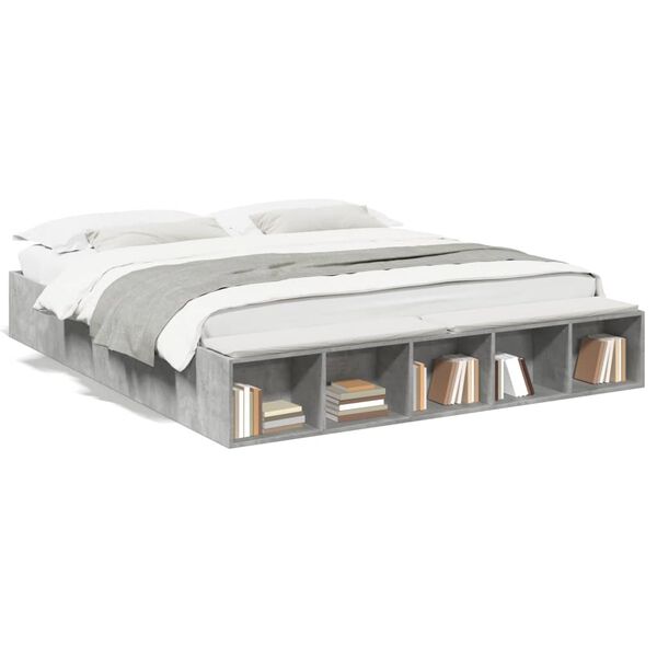 vidaXL sengestel 180x200 cm konstrueret tr&aelig; betongr&aring;