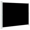 vidaXL sammenrullelig sidemarkise til terrassen 220x300 cm sort