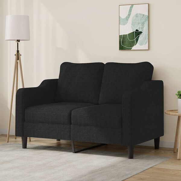 vidaXL 2-personers sofa 120 cm stof sort