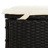vidaXL liggestol med foldbart tag 213x63x97 cm polyrattan sort