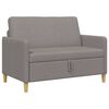 vidaXL Sofa med opbevaring Gr&aring;brun 122 x 78 x 87 cm Polyester
