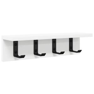 vidaXL V&aelig;gmonteret Jakkeholder V&aelig;gmonteret Hvid 40 x 10,5 x 10,5 cm