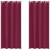 vidaXL M&oslash;rkl&aelig;gningsgardiner med ringe 2 stk. Vinr&oslash;d 260 x 140 cm