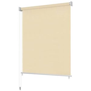 vidaXL udend&oslash;rs rullegardin 105 (B) x 140 (H) cm cremefarvet