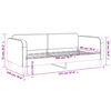 vidaXL daybed 90x200 cm stof lysegr&aring;