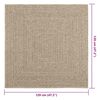 vidaXL gulvt&aelig;ppe ZIZUR beige 120x120cm jute-look indend&oslash;rs og udend&oslash;rs