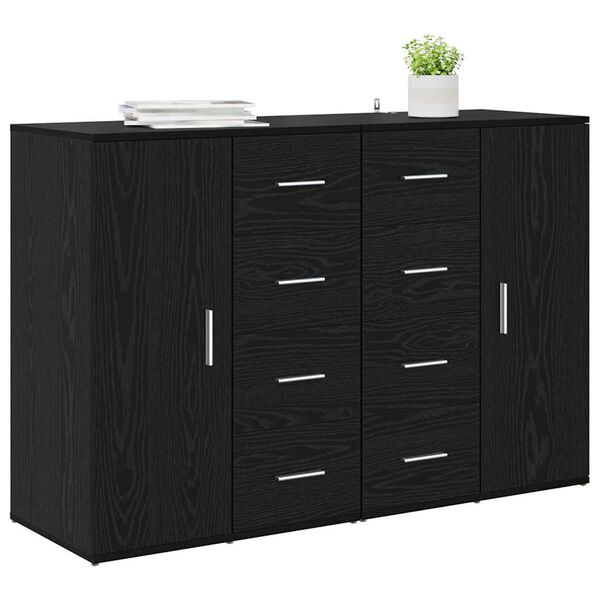 vidaXL Sideboards Corona 2 pcs Sort eg 59 x 39 x 80 cm Konstrueret tr&aelig;