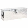 vidaXL opbevaringskasse 60x23,5x23 cm aluminium s&oslash;lvfarvet