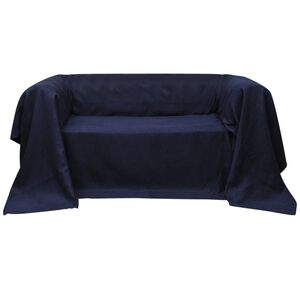 vidaXL Sofaovertr&aelig;k i micro-suede, Marinebl&aring;, 140x210 cm
