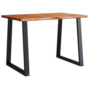 vidaXL spisebord med naturlig kant 110x70x75 cm massivt akacietr&aelig;