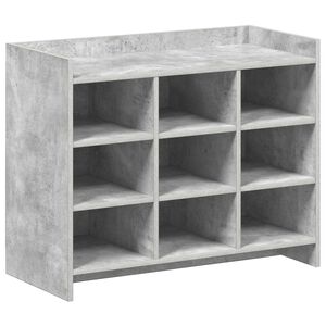 vidaXL Sko skab Betongr&aring; 85 x 39,5 x 70 cm Konstrueret tr&aelig;