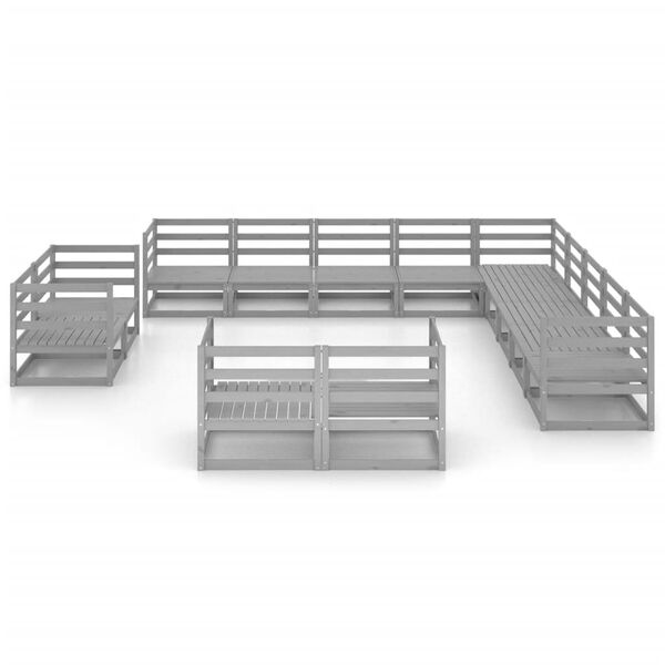 vidaXL lounges&aelig;t til haven 13 dele massivt fyrretr&aelig;