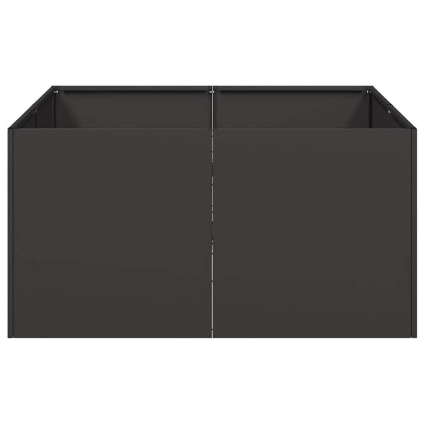 vidaXL plantekasse 80x80x40 cm koldvalset st&aring;l sort