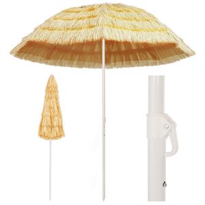 vidaXL strandparasol Hawaii-stil 240 cm naturfarvet