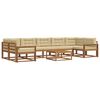 vidaXL Udend&oslash;rs sofagruppe med pude 8 pcs Naturlig og Beige