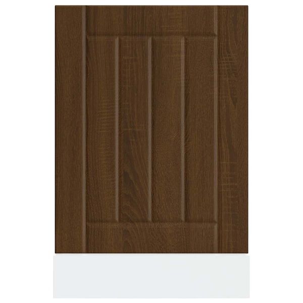 vidaXL opvaskemaskinepanel Lucca konstrueret træ brun egetræ