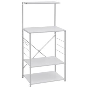 vidaXL k&oslash;kkenreol til mikroovn 60x39,6x123 cm konstrueret tr&aelig; hvid