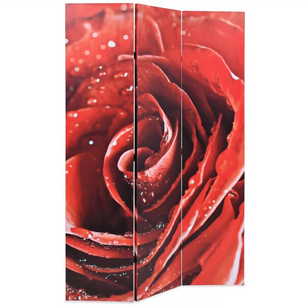 vidaXL foldbar rumdeler 120 x 170 cm rose r&oslash;d