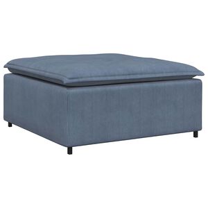 vidaXL modulær sofa fodskammel modul 100x100x48 cm blå