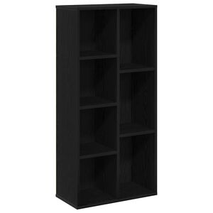 vidaXL Bogreol 7 niveauer 50 x 25 x 102 cm Sort eg