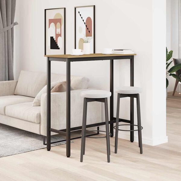 vidaXL bord Artisan Egetr&aelig; 100 x 40 x 100,5 cm Ingeni&oslash;rtr&aelig; og st&aring;l