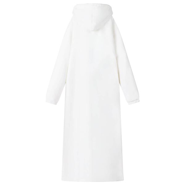 vidaXL T&aelig;ppe-hoodie Hvid l Fleece og Flannel