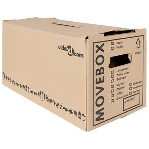 vidaXL Flyttekasse 20 stk. Naturfarvet 59 x 31,5 x 31,5 cm Pap