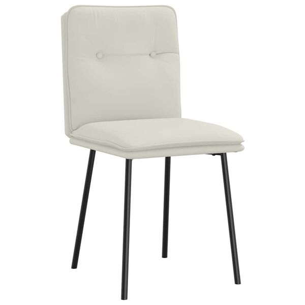 vidaXL spisebordsstole 4 stk. velour cremefarvet