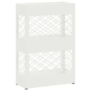 vidaXL Parasolfod Hvid 28 x 12 x 41 cm St&aring;l